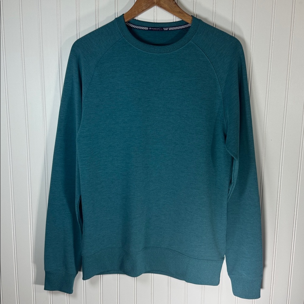 Southern Tide Men’s Anchorage Crew Pullover Teal Blue- Size Small
